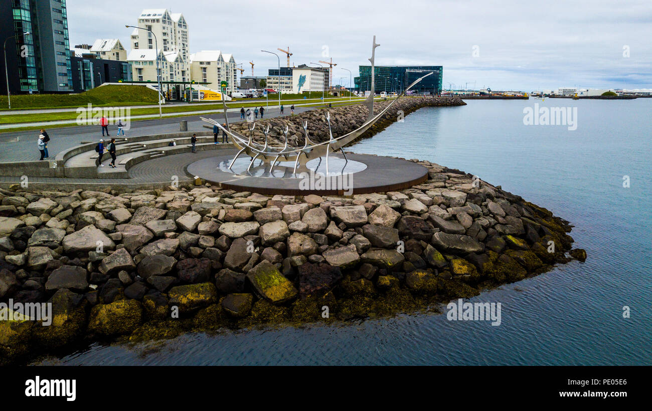 Solfar Skulptur, Reykjavik, Island Stockfoto