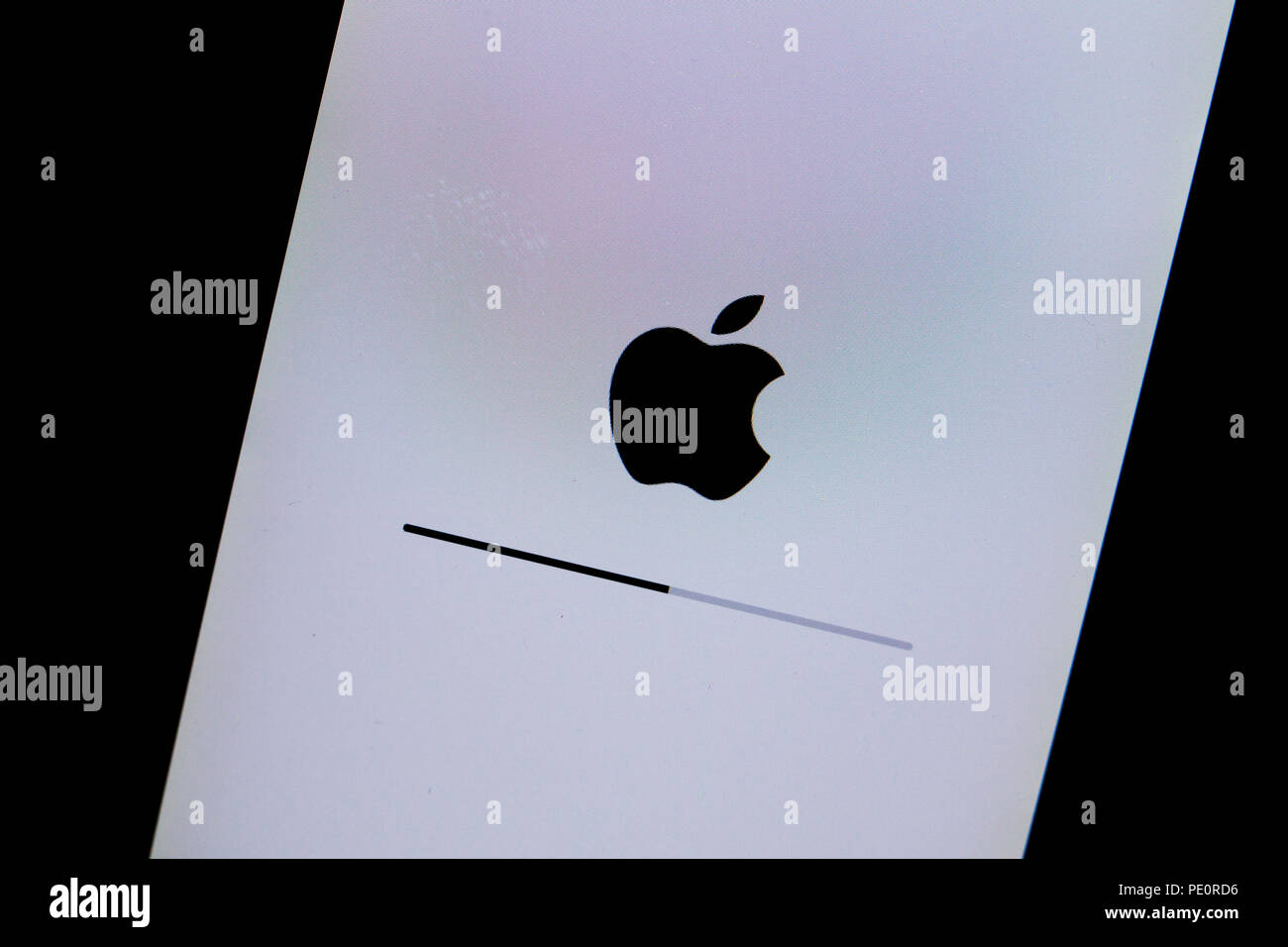 Apple iPhone Startbildschirm (Power up) Stockfoto