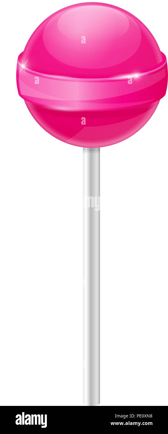 Lollipop. Pink Candy Stock Vektor