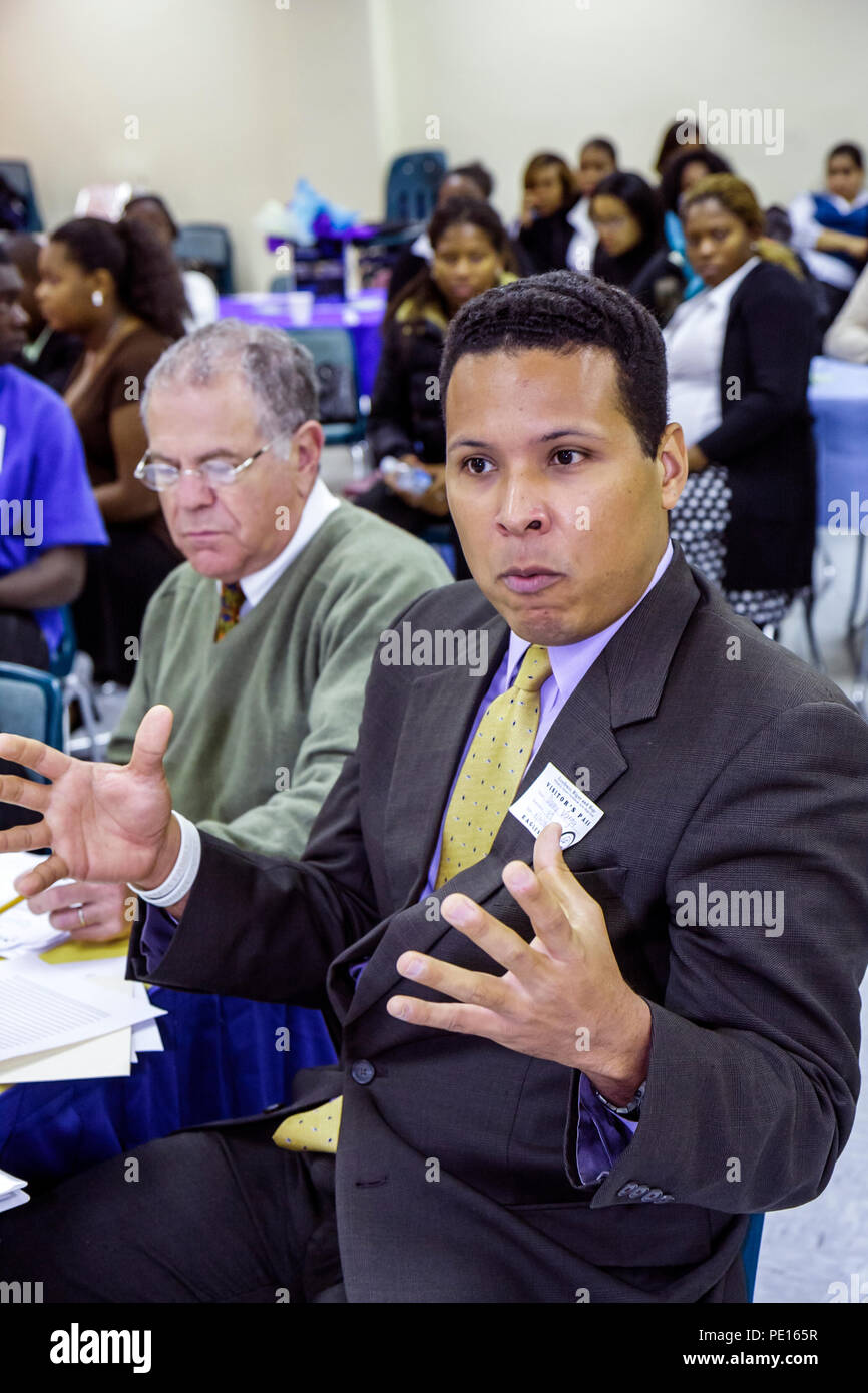 Miami Florida, Liberty City, William Turner Technical Arts High School, Jahresgeschäft, Plan Wettbewerb, Präsentation, Studenten Bildung Schüler yo Stockfoto