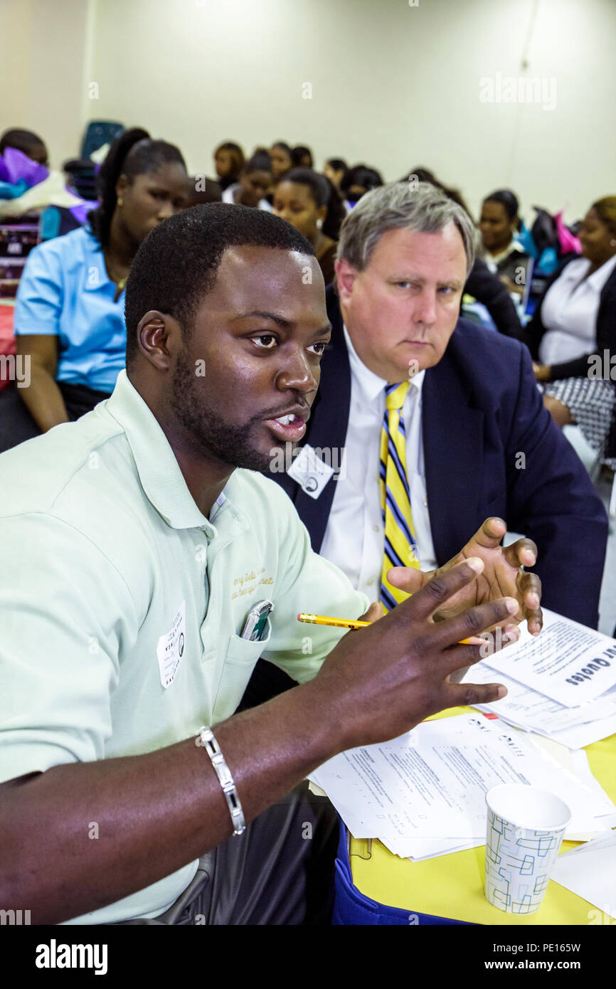 Miami Florida, Liberty City, William Turner Technical Arts High School, Jahresgeschäft, Plan Wettbewerb, Präsentation, Studenten Bildung Schüler yo Stockfoto