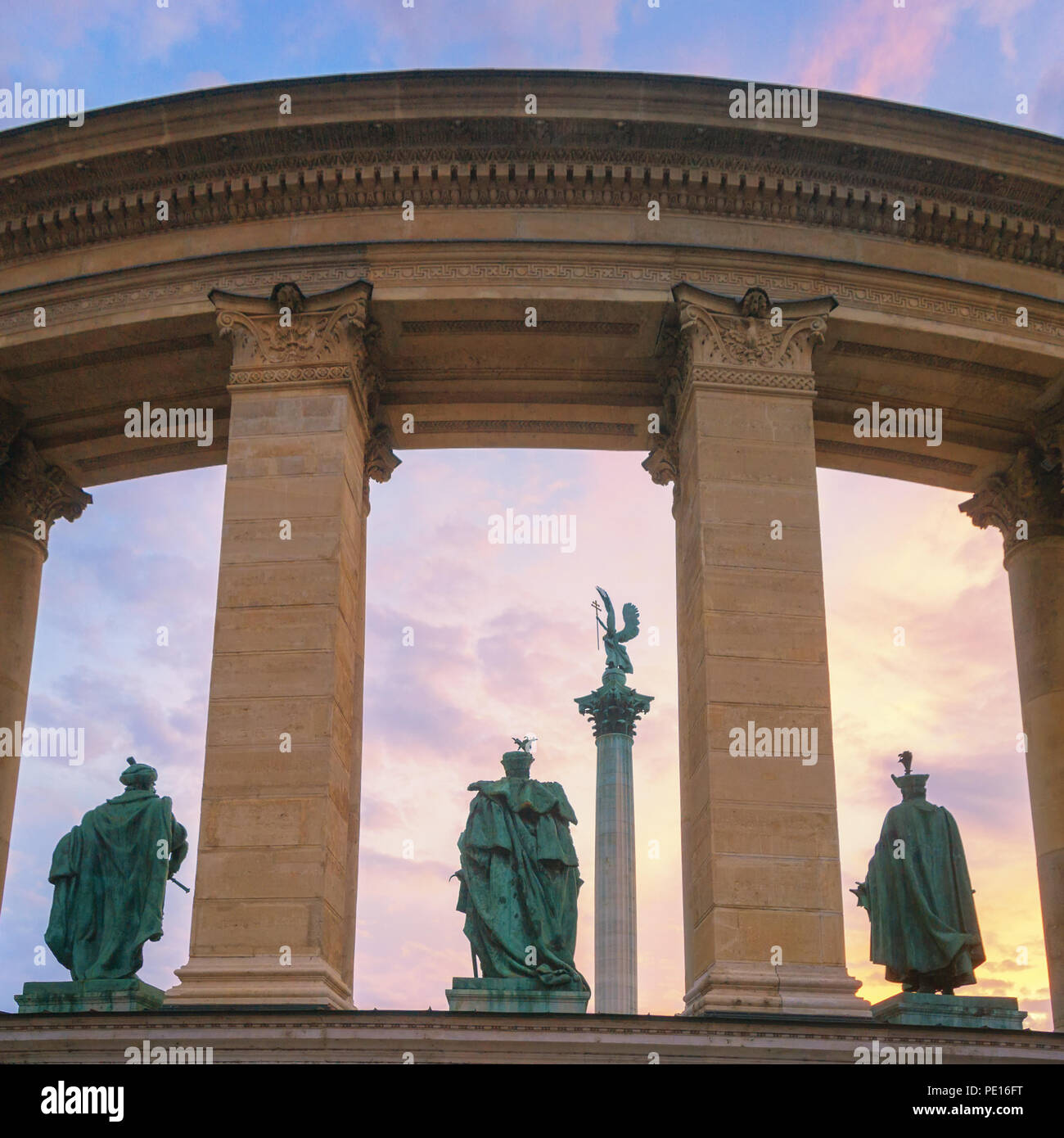 Budapest - Denkmal am Heldenplatz Stockfoto