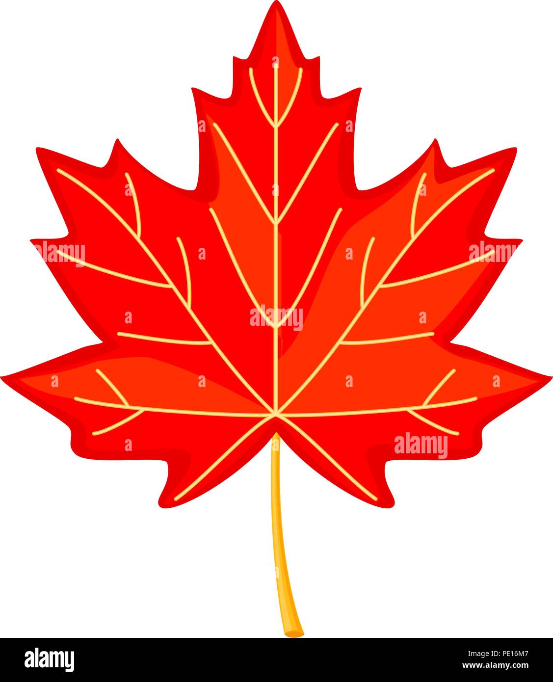 Bunte cartoon Red maple leaf Stock Vektor