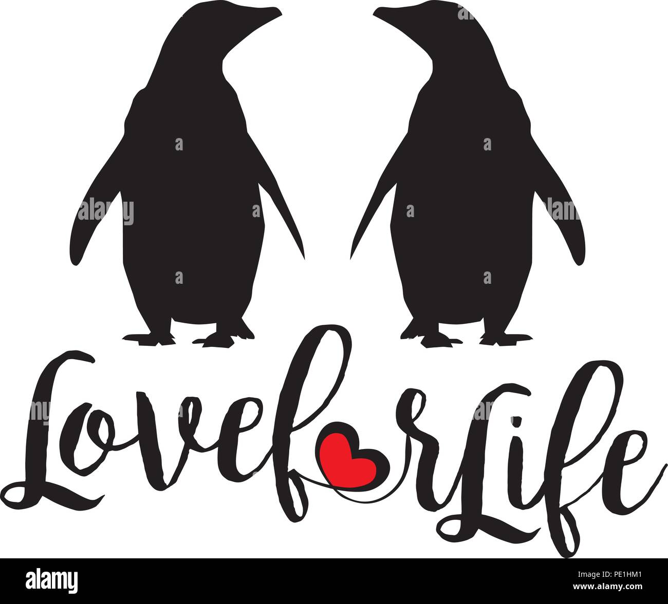 Pinguine. Liebe zum Leben Alamy