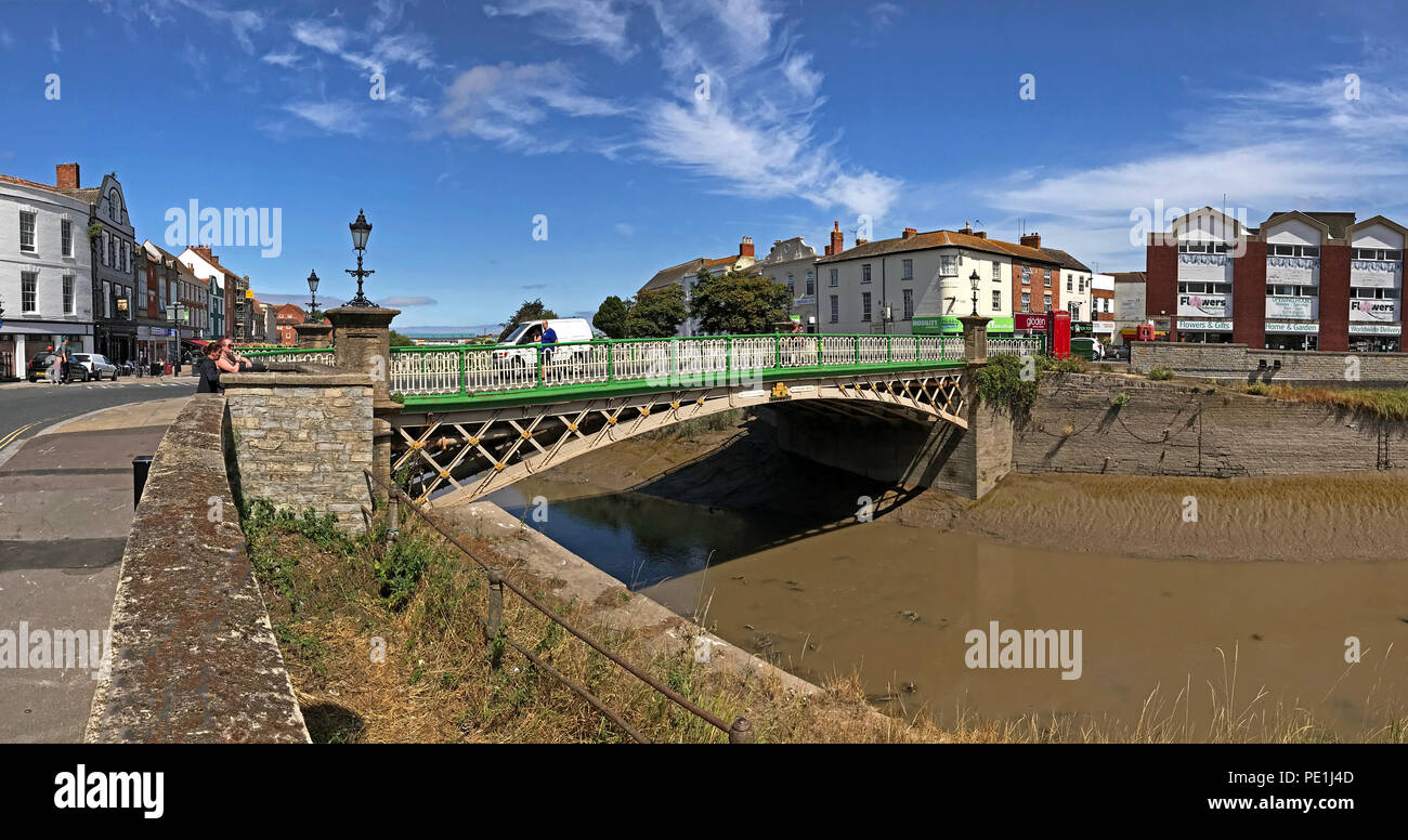 Bridgwater East Quay und Fluss Parrett, Sedgemoor, North Somerset, South West England, Großbritannien Stockfoto
