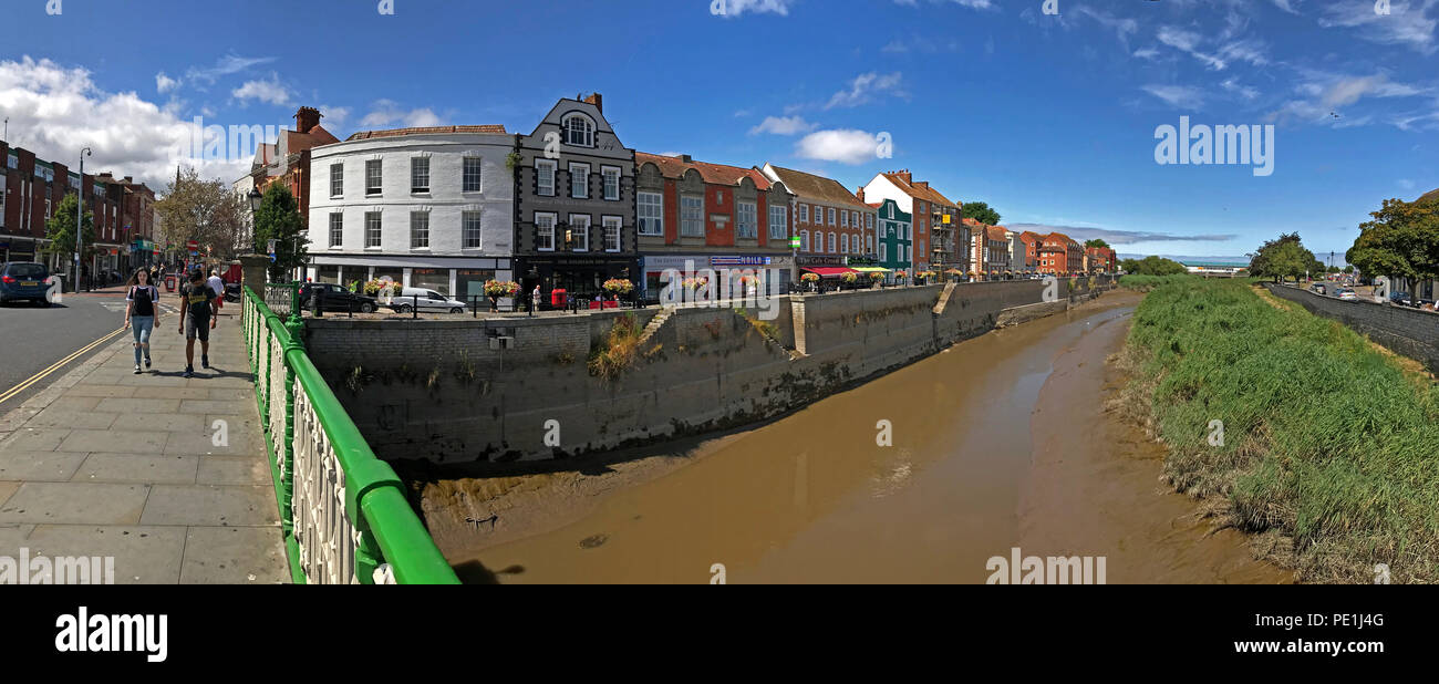 Bridgwater East Quay und Fluss Parrett, Sedgemoor, North Somerset, South West England, Großbritannien Stockfoto