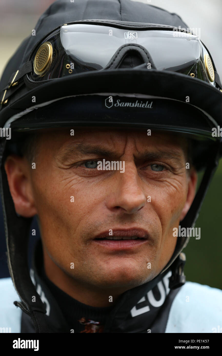 Per-anders Graberg auf der Ascot Racecourse. DRÜCKEN SIE VERBANDSFOTO. Bilddatum: Samstag, 11. August 2018. Siehe PA Story RACING Ascot. Bildnachweis sollte lauten: Julian Herbert/PA Wire. Stockfoto