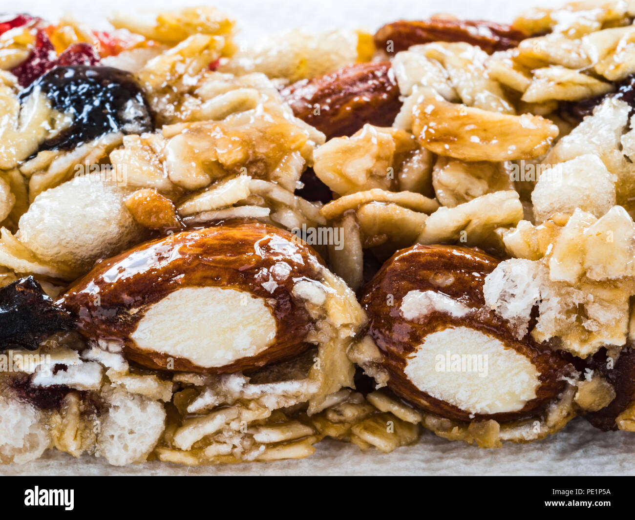 Obst & Mutter trail Mix bar Makro Stockfoto