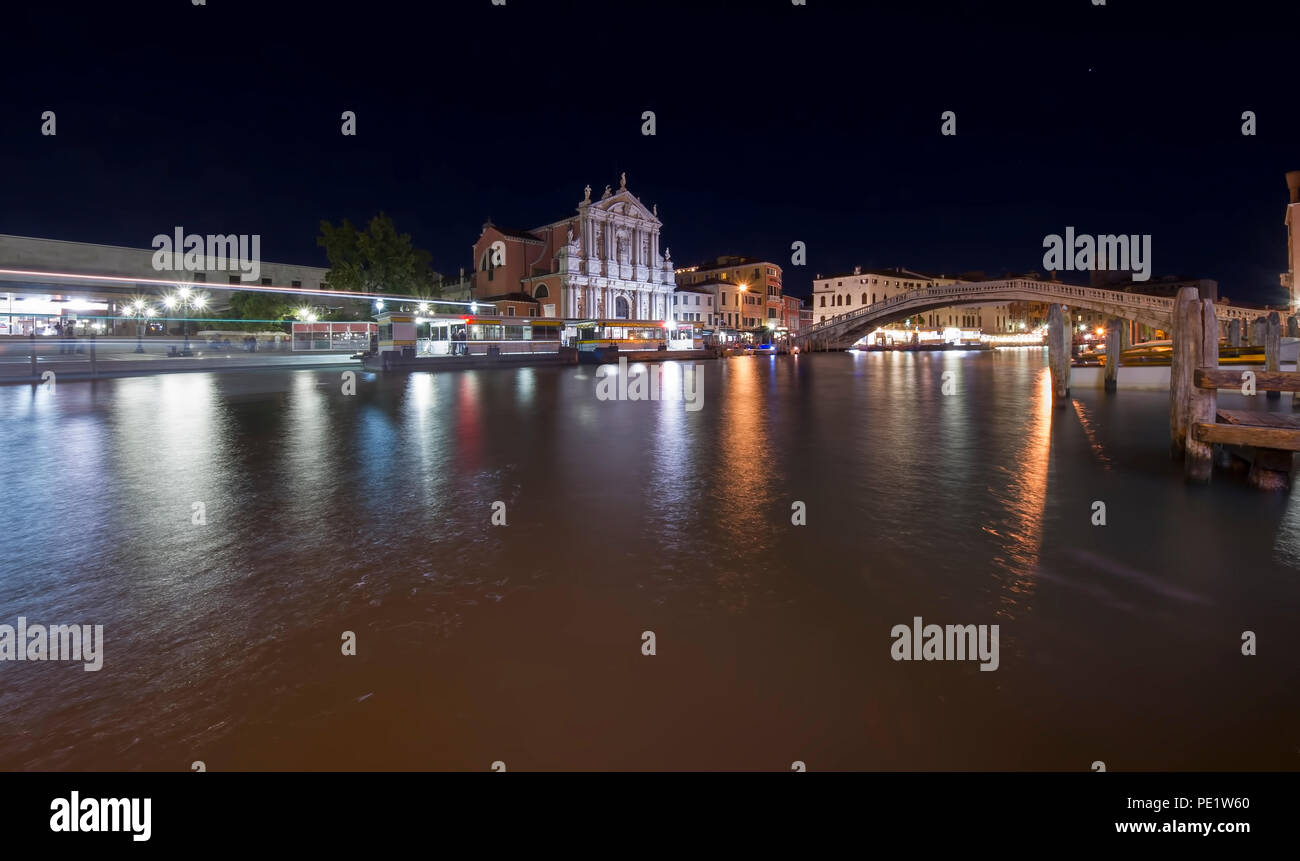 Der Bahnhof Venedig, Alla Ferovia. Italien Stockfoto