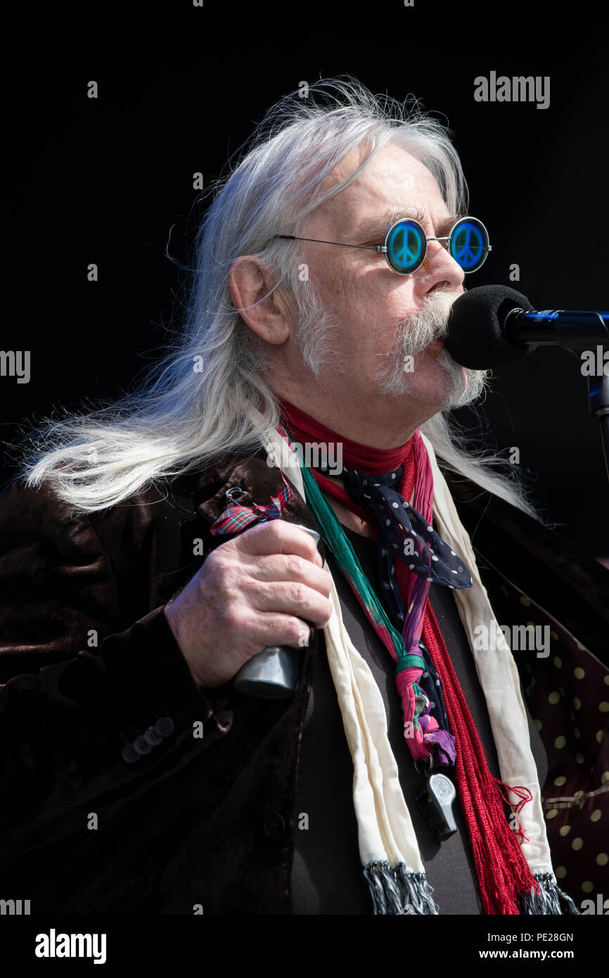 Sunderland, Großbritannien. 11. August 2018. Die blockheads Sänger Derek die Auslosung am Kubix festival Sunderland, August 11 2018 Credit: Peter Reed/Alamy Live News Credit: Peter Reed/Alamy leben Nachrichten Stockfoto