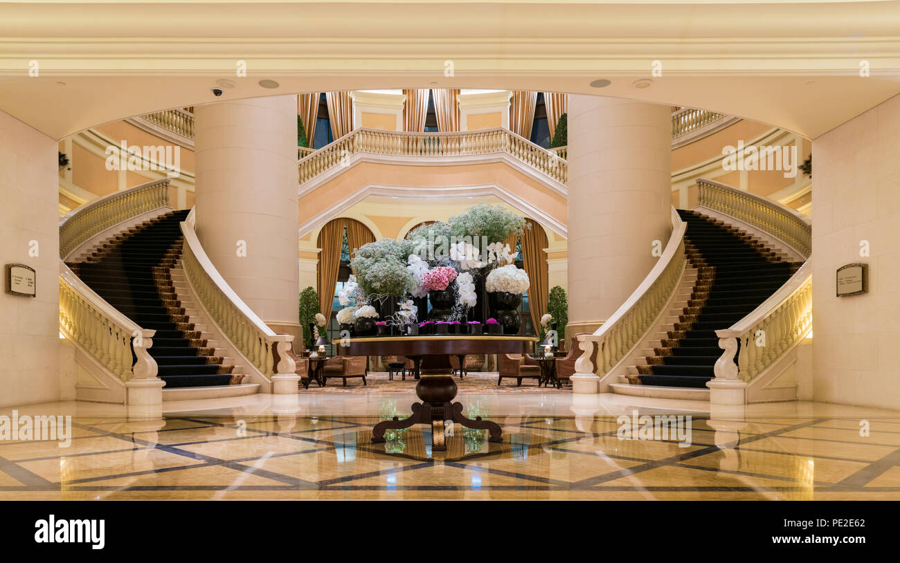 Eine der Lobbys im Venetian Casino und Hotel Resort in Macau China Stockfoto