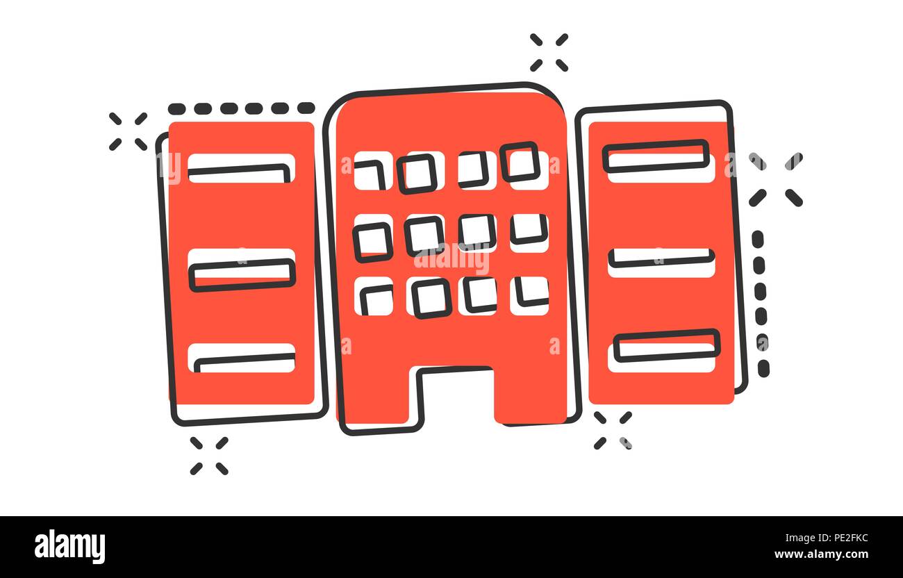 Vektor Cartoon Gebaude Im Comic Stil Haus Zeichen Abbildung