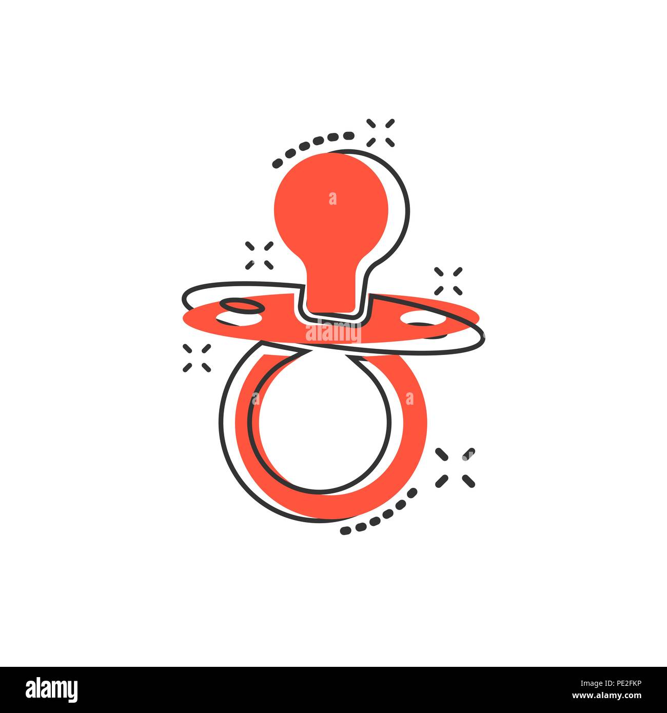 Vektor Cartoon Baby Schnuller Symbol Im Comic Stil Kind Spielzeug Nippel Zeichen Abbildung Piktogramm Schnuller Business Splash Wirkung Konzept Stock Vektorgrafik Alamy