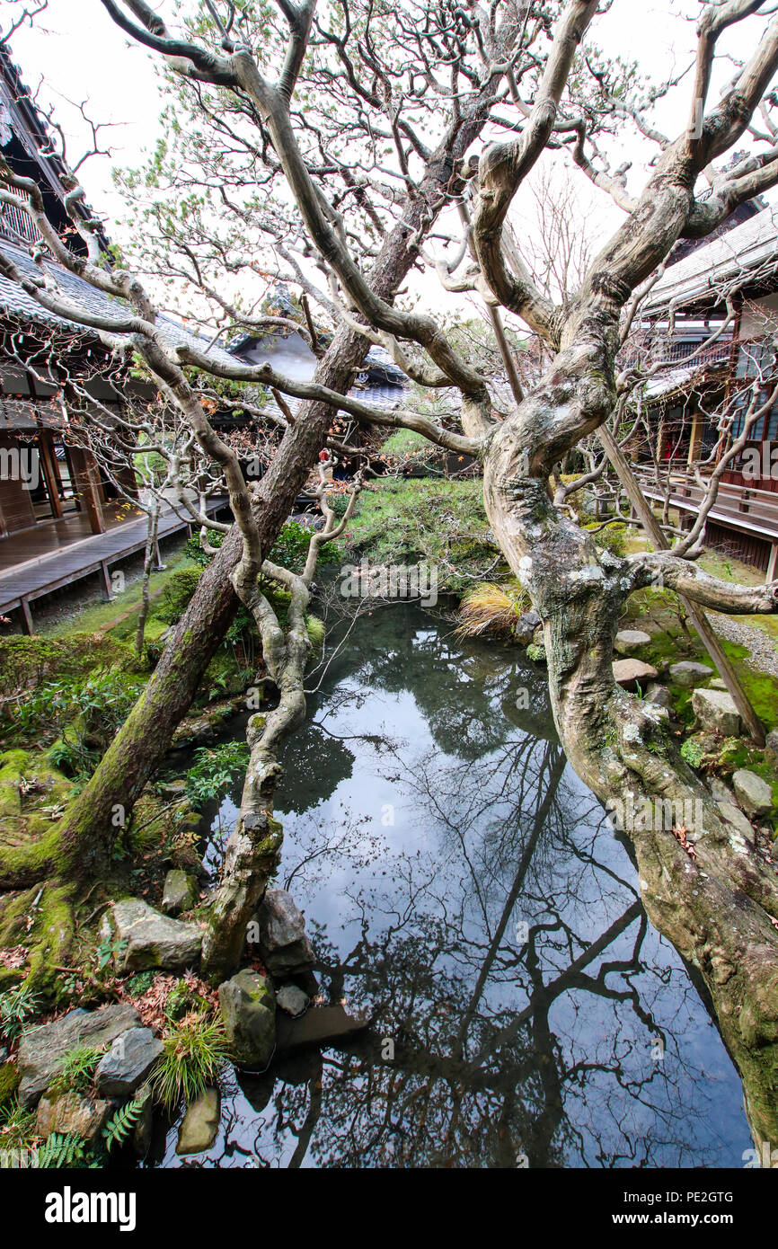 Japanischer Garten an der Eikan-dō Zenrin-ji in Kyoto, Japan Stockfoto