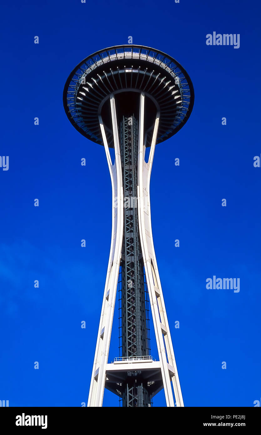 Blick auf die Space Needle in Seattle, Washington, USA Stockfoto