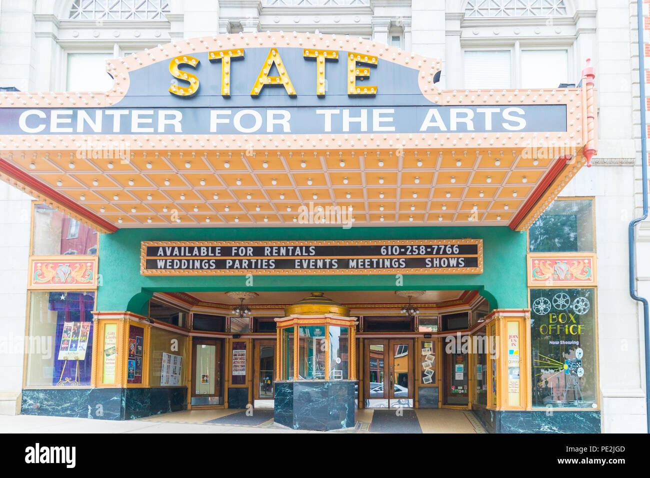 EASTON, PA - 11. August 2018: State Center für die Künste Theater Easton, PA Stockfoto