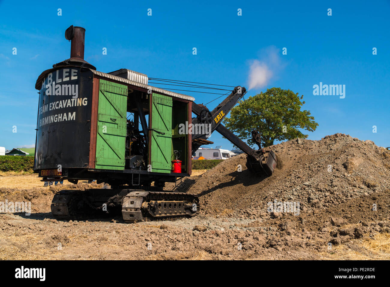 Erie 1915 eine Art Dampf Schaufeln. Welland Steam Rally Worcestershire UK. Juli 2018 Stockfoto
