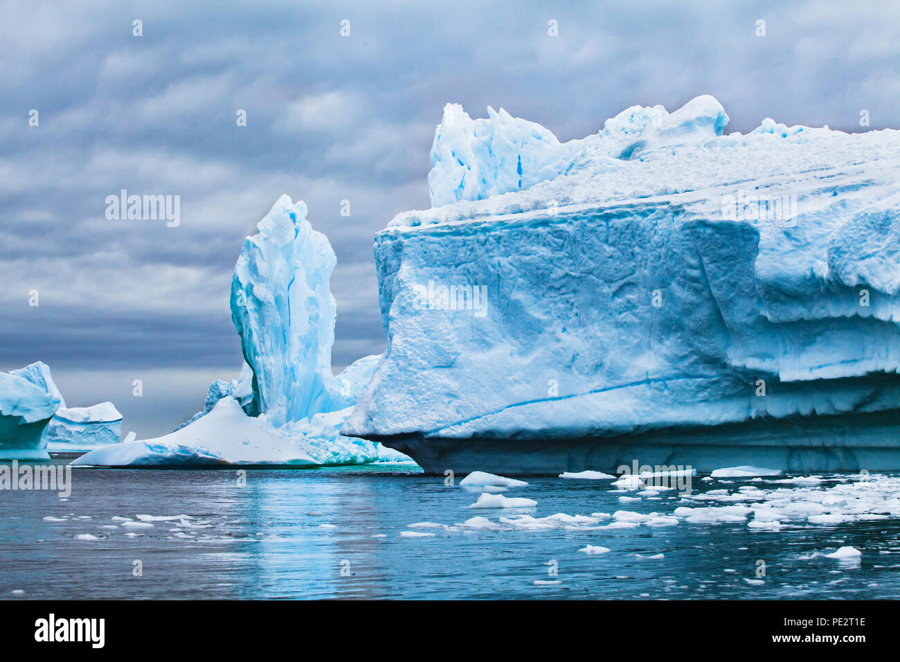 Eisberg Landschaft Natur der Antarktis, Klimawandel Konzept Hintergrund, schmelzende aufgrund der globalen Erwärmung Stockfoto