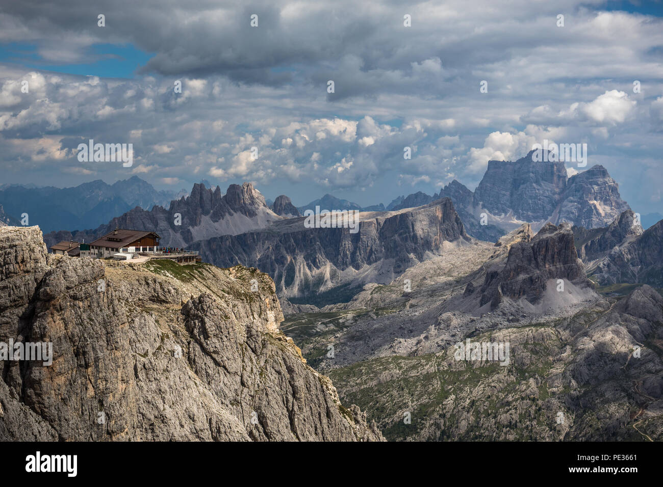 Blick vom Piccolo Lagazuoi, Dolomiten, Italien Stockfoto