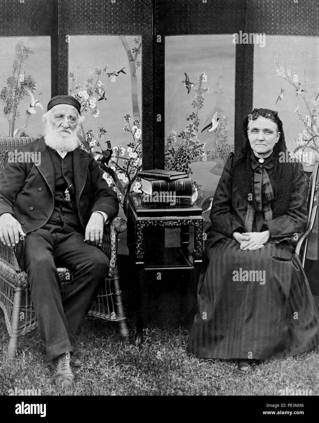 Caleb Cook Baldwin und seine Frau Harriet Fairchild Baldwin, waren unter den ersten presbyterianischen Missionare nach China. Ein Absolvent der Princeton Theological Seminary in 1847, Baldwin und seine Frau in Foochow, China im Frühjahr 1848 angekommen. Sie dienten gibt es in den nächsten 47 Jahren und unter Anderem, viel von der Bibel in der Fuzhou Dialekt übersetzt. Stockfoto