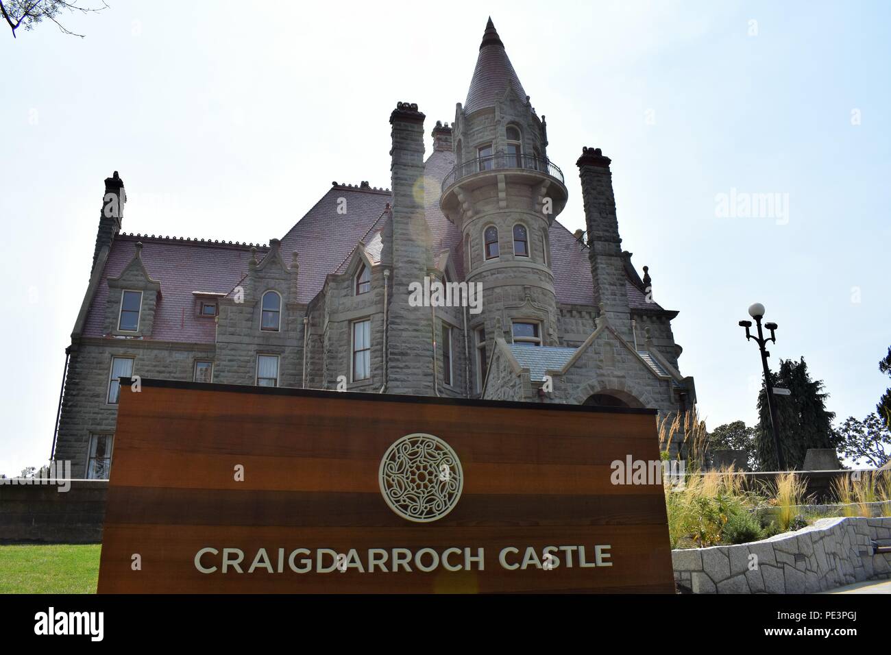 Craigdarroch Castle Eingang Stockfoto