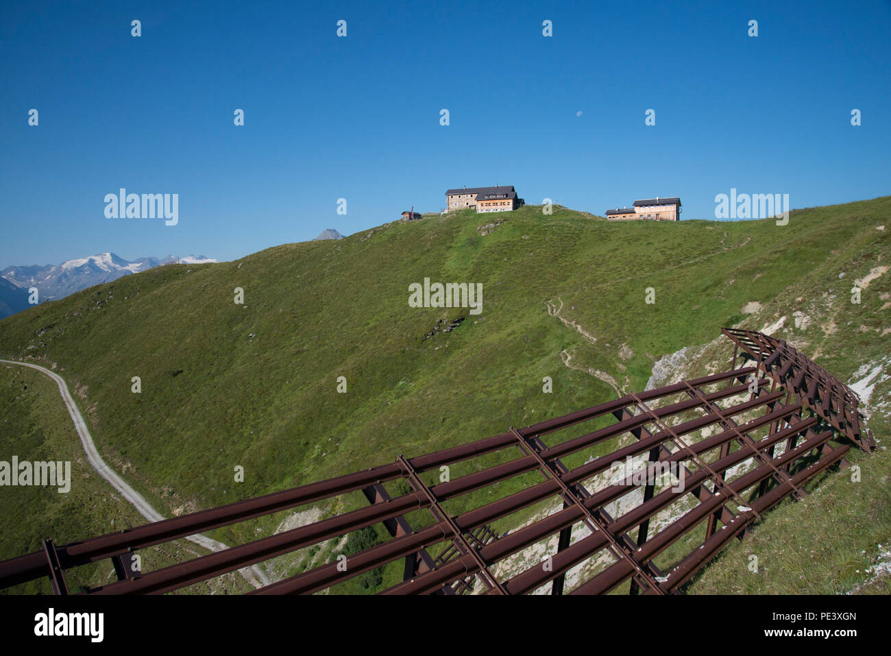 Die starkenburg Bergsteigen Hütte Zuflucht in den Stubaier Alpen der Österreichischen Tirol Stockfoto