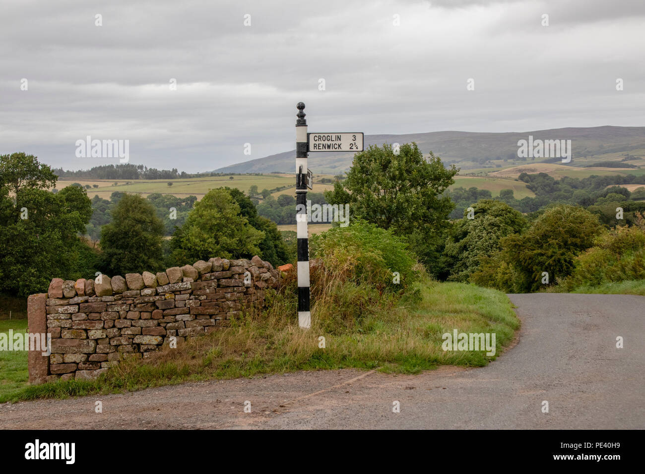 Gusseisen Schild in der Eden Valley, Cumbria Stockfoto