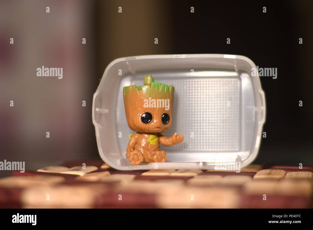 Grüß Sie Groot, Test alle neuen Yongnuo HSS-Flash Stockfoto