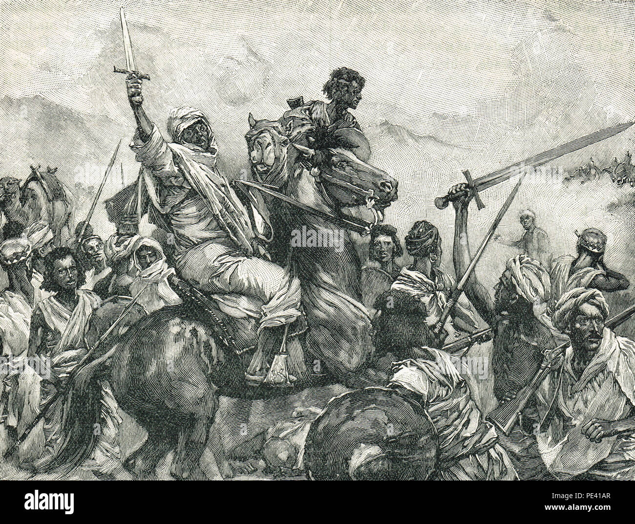 Schlacht von Toski, 3. August 1889 Stockfoto