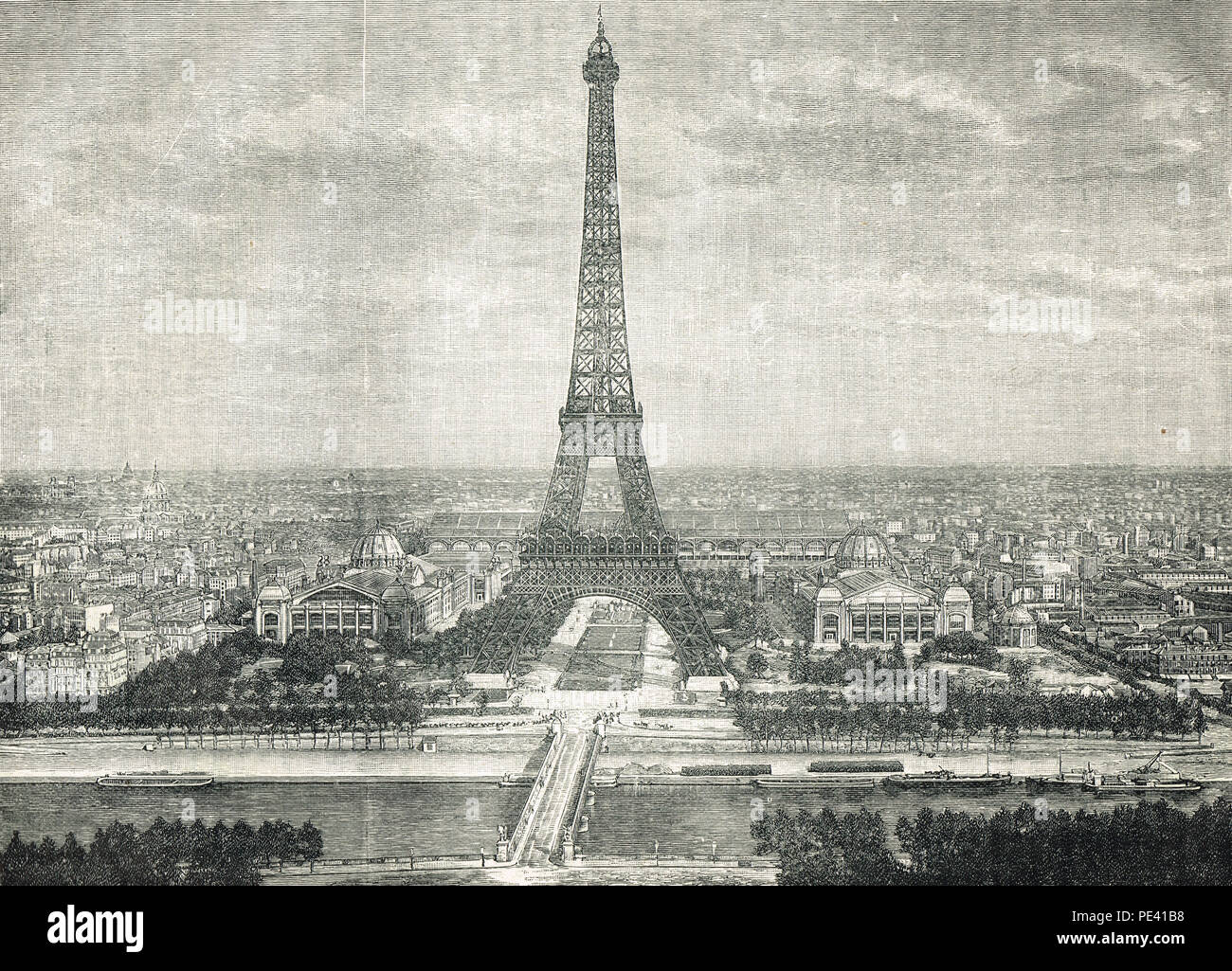 Eiffelturm, World's Fair, 1889, Paris, Frankreich Stockfoto