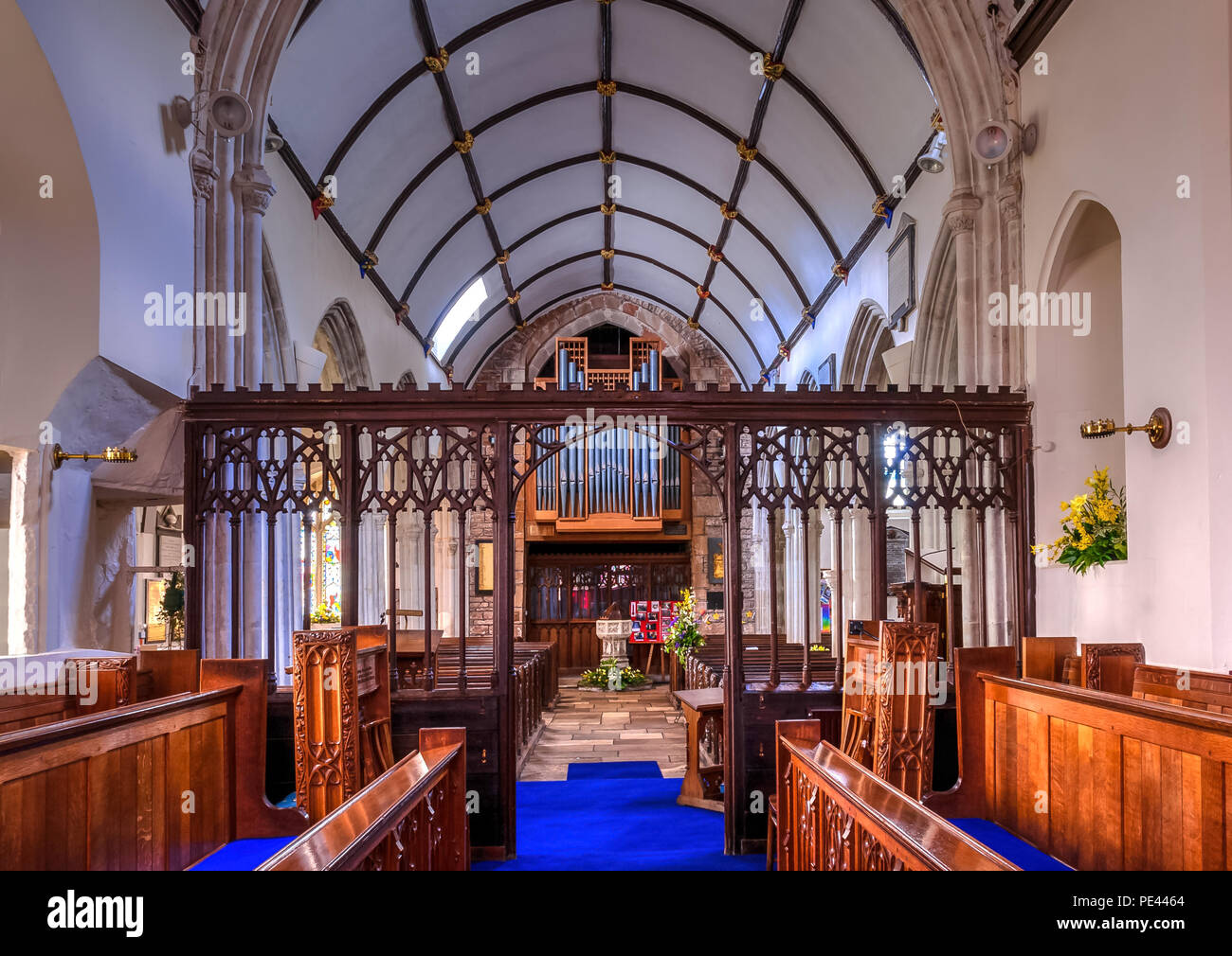 Alle Heiligen, East Budleigh Dorfkirche Stockfoto