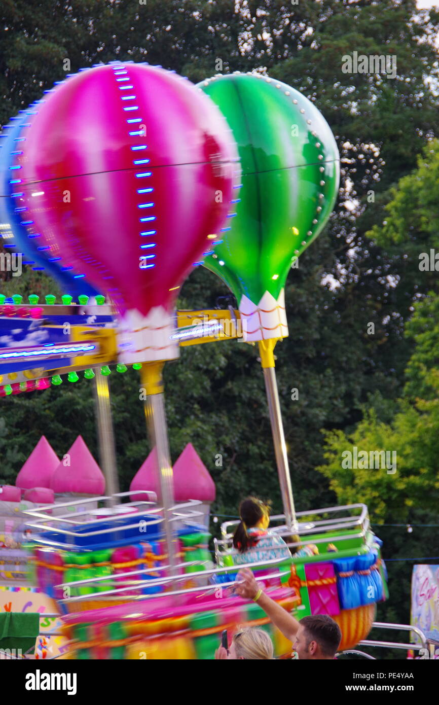 Ballon Carousel Fahrgeschäft in Bristol Balloon Fiesta, UK. August, 2018. Stockfoto