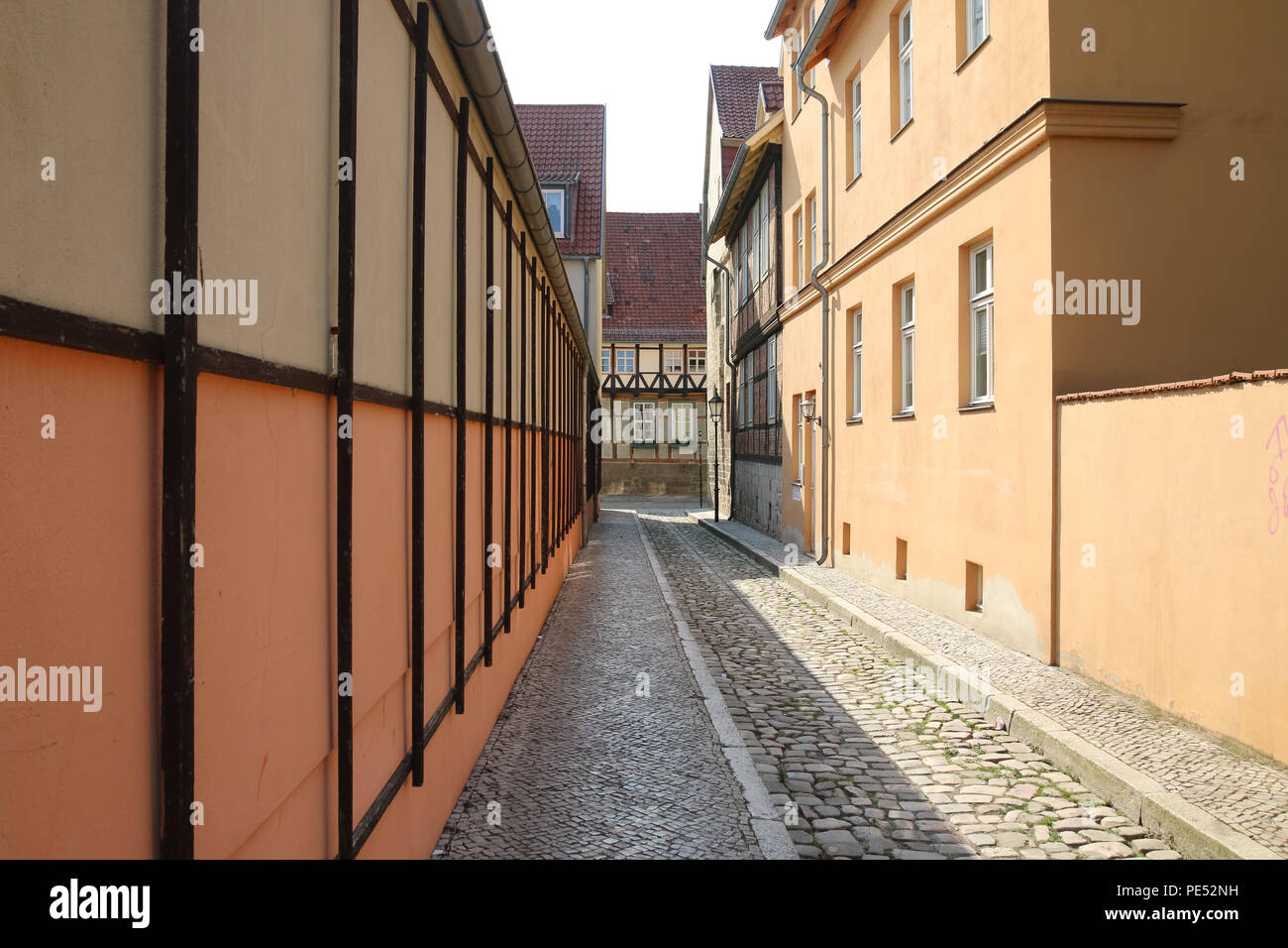 Magdeburg, Deutschland - Juni 6, 2018: Blick auf die Stiftskirche St. Servatius in der Weltkulturerbestadt Quedlinburg, Deutschland. Stockfoto