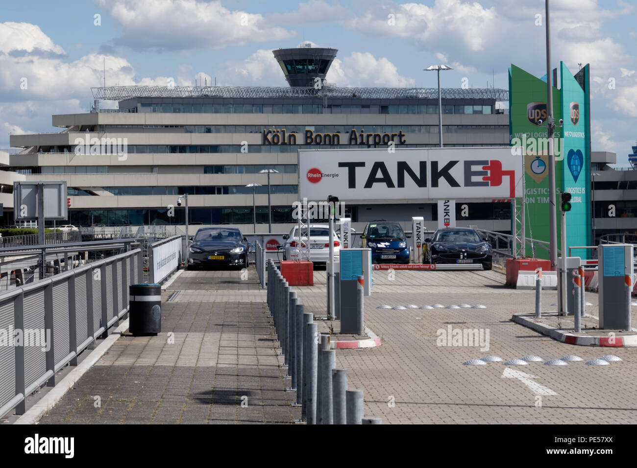 Elektrische Station am Flughafen Köln Bonn, Deutschland. Stockfoto