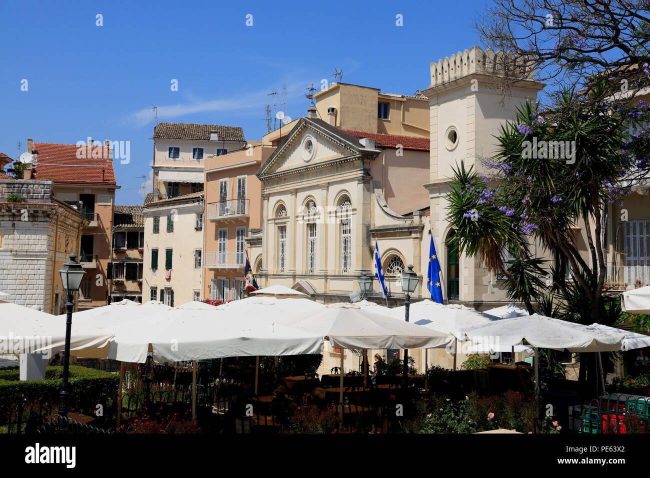 Dimarchiou Square, Korfu, Korfu, Griechenland, Europa Stockfoto