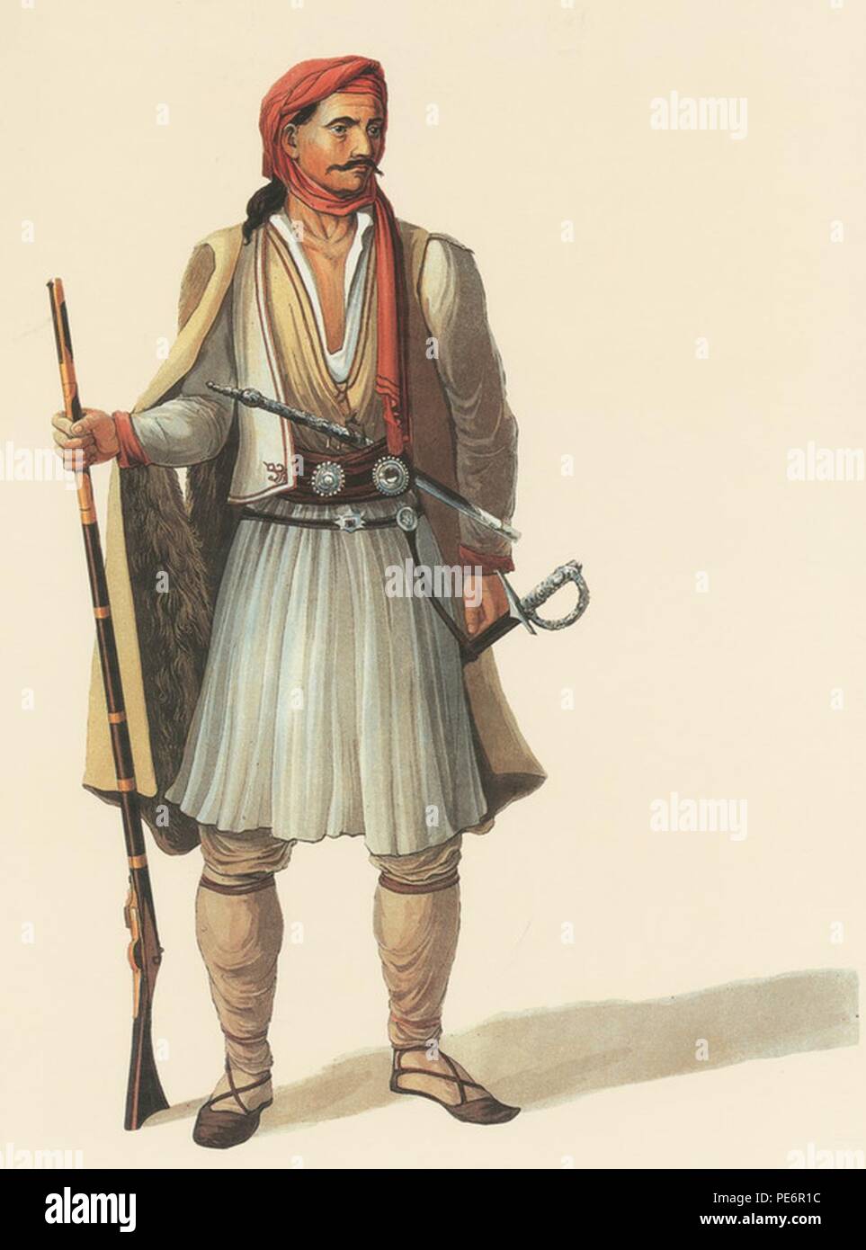 Arnaut, farbige Kupferstich von J Cartwright. Stockfoto