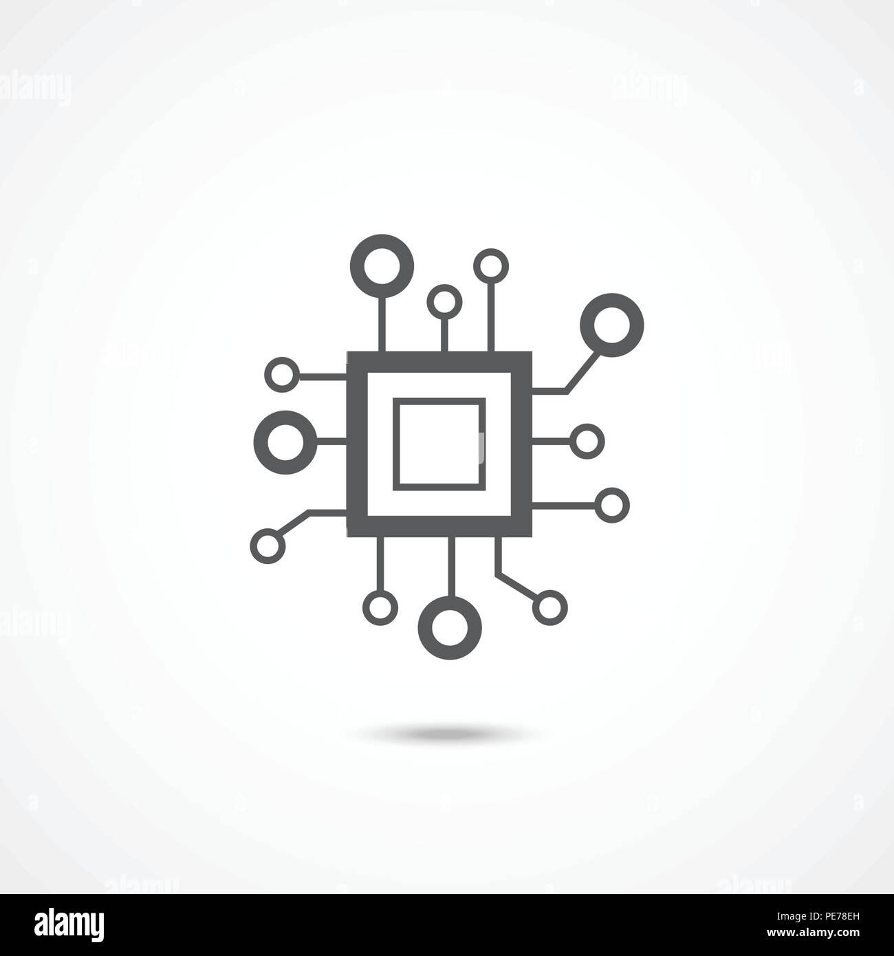 Prozessor Vektor icon Stock Vektor