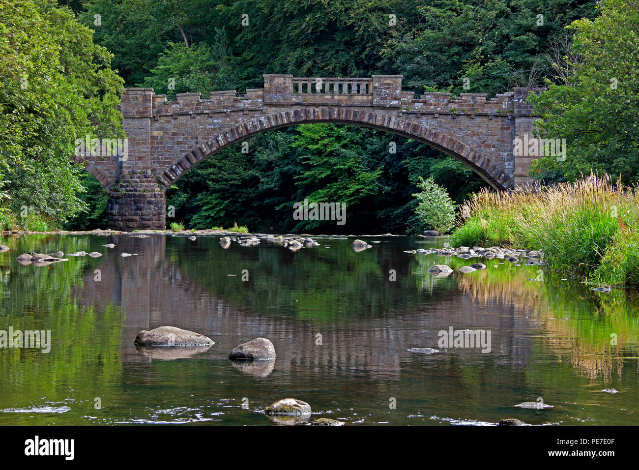 Nasmyth Brücke, Fluss Mandel, Almondell East Calder, West Lothian, Schottland Großbritannien Stockfoto