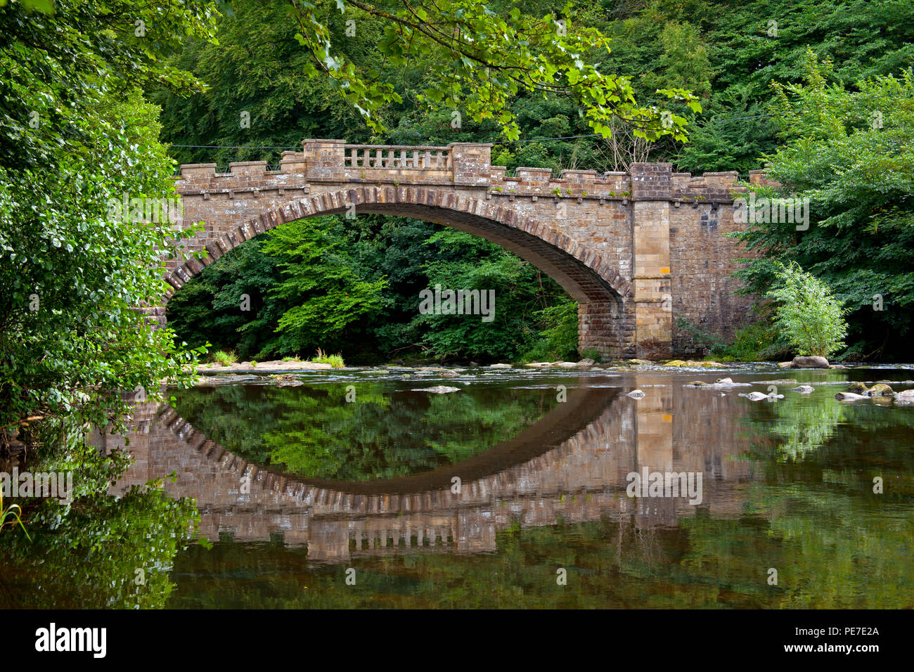 Nasmyth Brücke, Fluss Mandel, Almondell, East Calder, West Lothian, Schottland Großbritannien Stockfoto