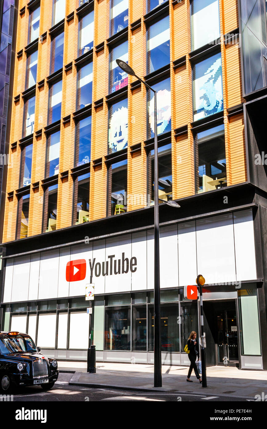 Die YouTube Raum Gebäude in Pancras Road, King's Cross, London, UK Stockfoto