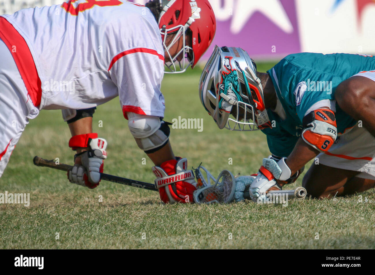 Die Welt Lacrosse Meisterschaft im Jahr 2018 wurde im Juli 12-21 2018 am Orde Wingate Institut für Körperkultur und Sport in Netanya, Israel Stockfoto Die Welt Lacrosse Meisterschaft im Jahr 2018 wurde im Juli 12-21 2018 am Orde Wingate Institut für Körperkultur und Sport in Netanya, Israel Stockfoto