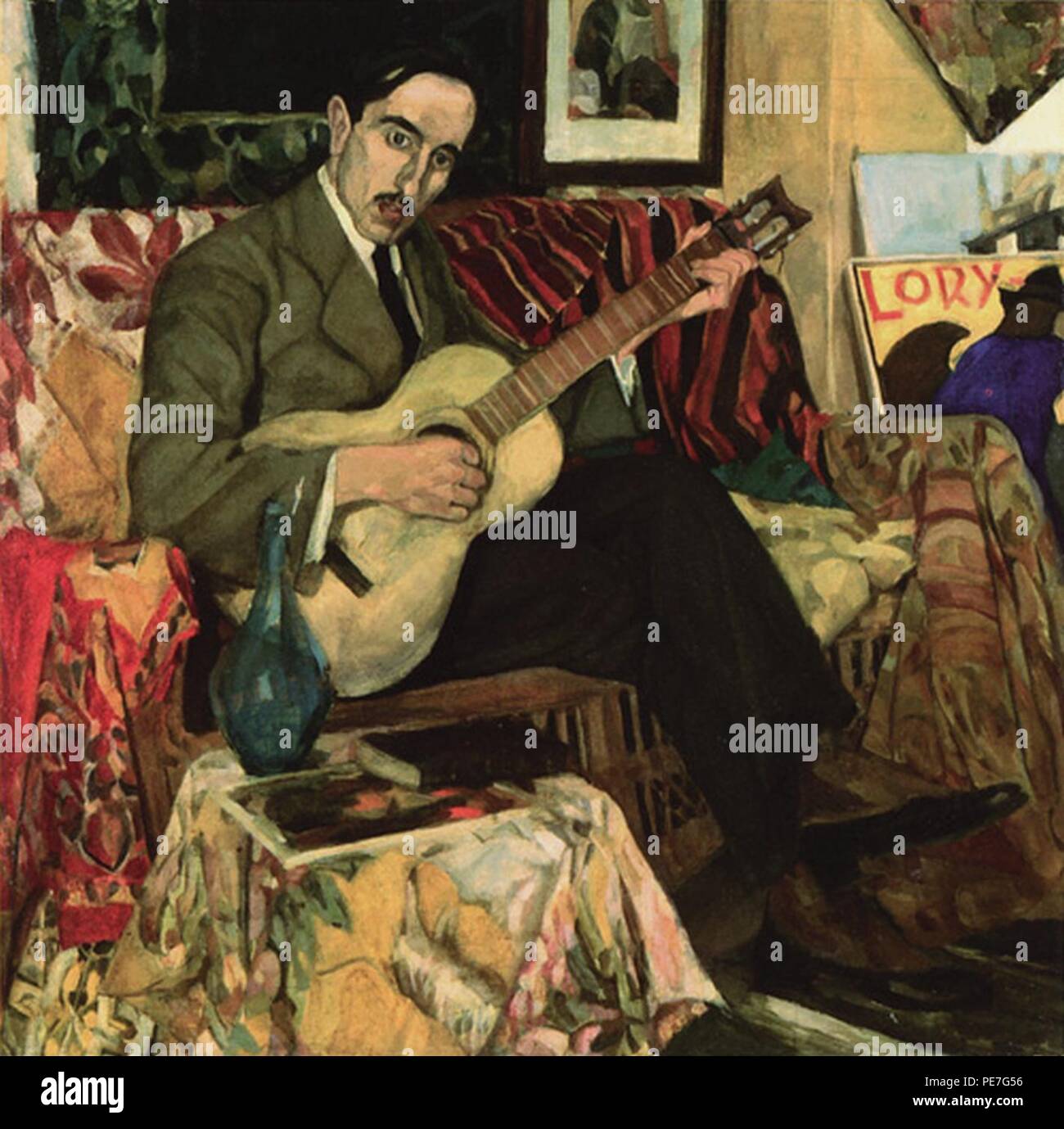 Armando Basto O MEU violão Não tem cordas 1918 óleo sobre Tela 1045 x 1045 cm. Stockfoto