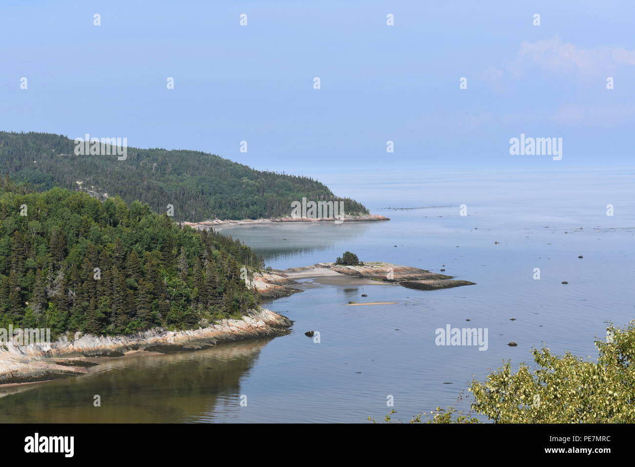 Saint Laurence River von Tadoussac, Québec, Kanada gesehen Stockfoto