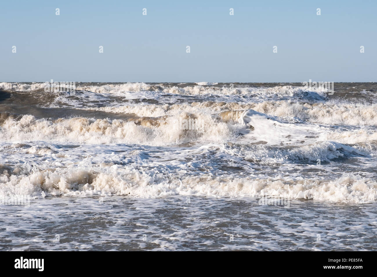 Sturm auf dem Asowschen Meer. Stockfoto