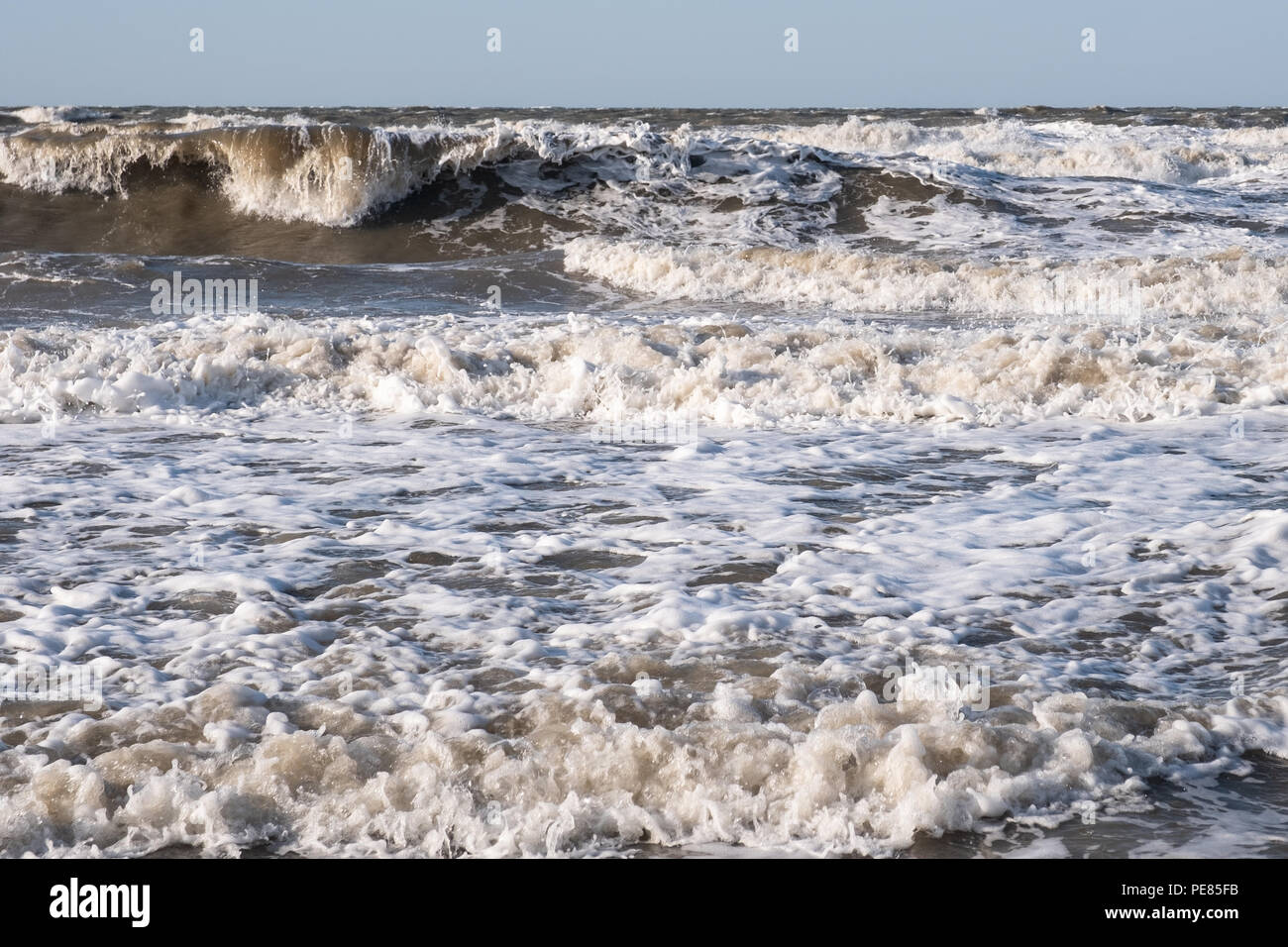 Sturm auf dem Asowschen Meer. Stockfoto