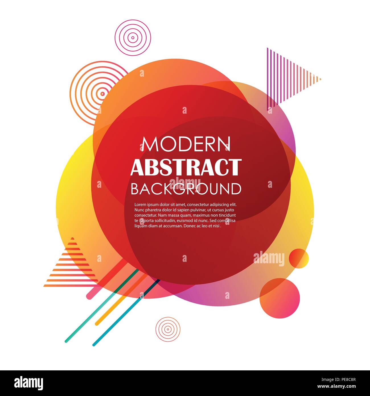 Abstrakt rot Gradient geometrische Muster und Hintergrund. Verwenden Sie für Vektor moderne Kreis Shape Design, Abdeckung, Vorlage, Minimal, Broschüre, Flyer. Stock Vektor