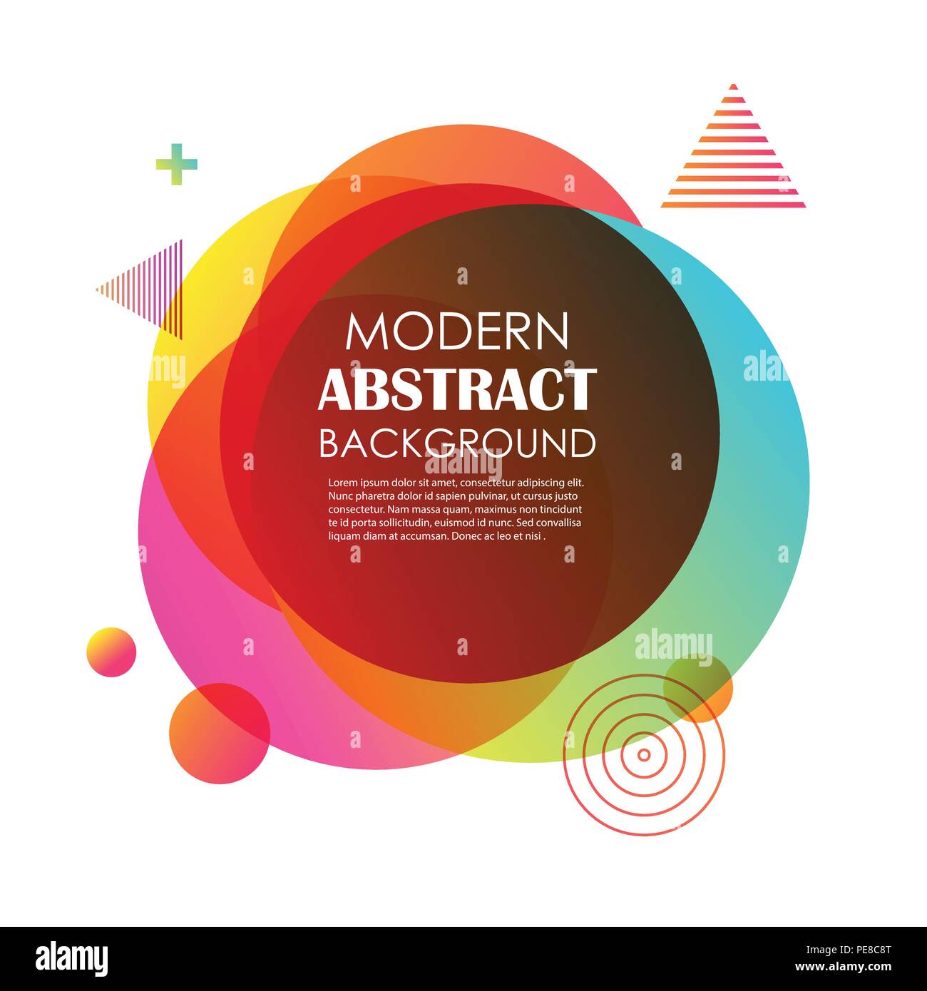 Abstrakt rot Gradient geometrische Muster und Hintergrund. Verwenden Sie für Vektor moderne Kreis Shape Design, Abdeckung, Vorlage, Minimal, Broschüre, Flyer. Stock Vektor