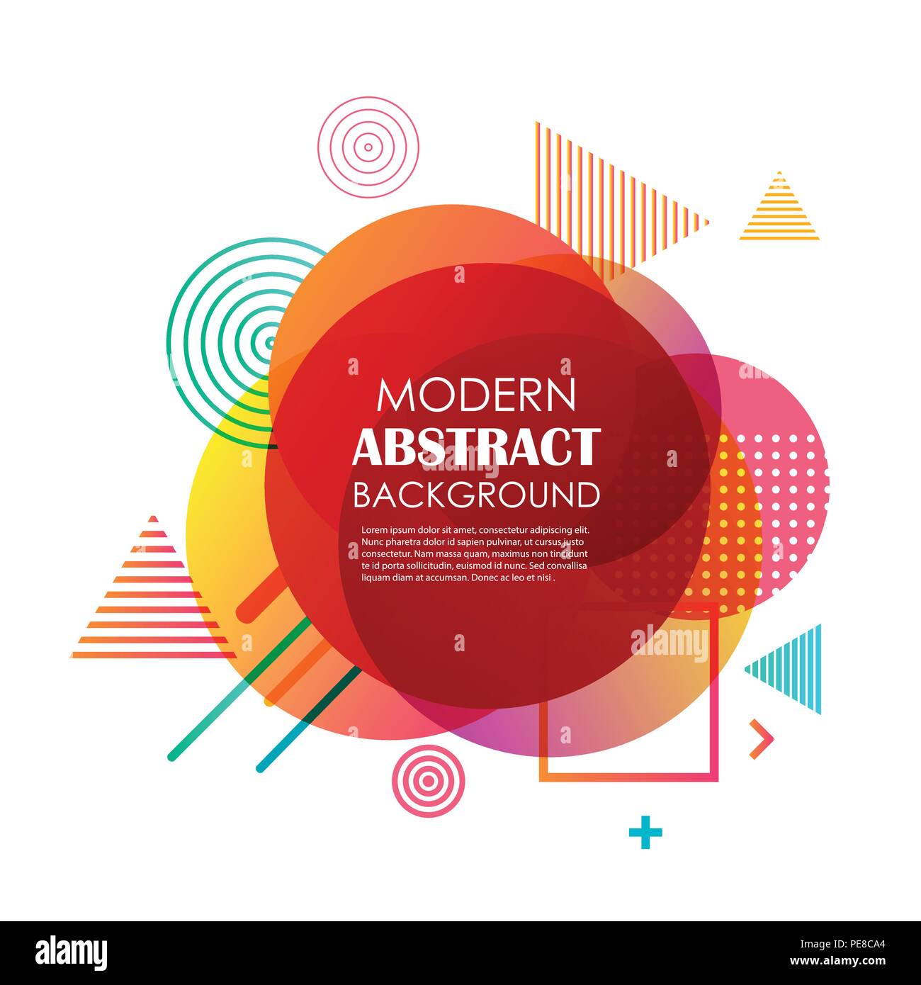 Abstrakt rot Gradient geometrische Muster und Hintergrund. Verwenden Sie für Vektor moderne Kreis Shape Design, Abdeckung, Vorlage, Minimal, Broschüre, Flyer. Stock Vektor