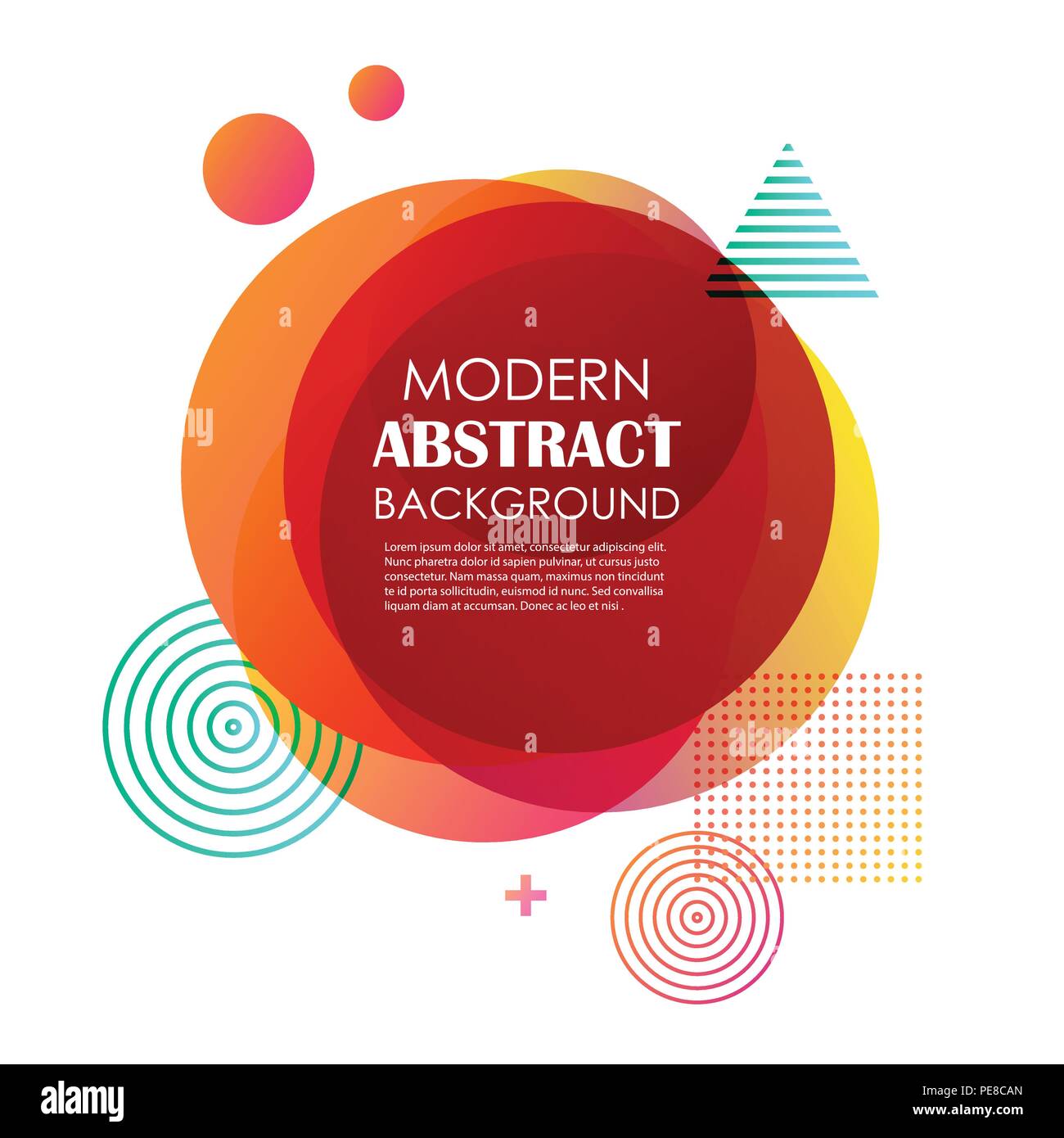 Abstrakt rot Gradient geometrische Muster und Hintergrund. Verwenden Sie für Vektor moderne Kreis Shape Design, Abdeckung, Vorlage, Minimal, Broschüre, Flyer. Stock Vektor