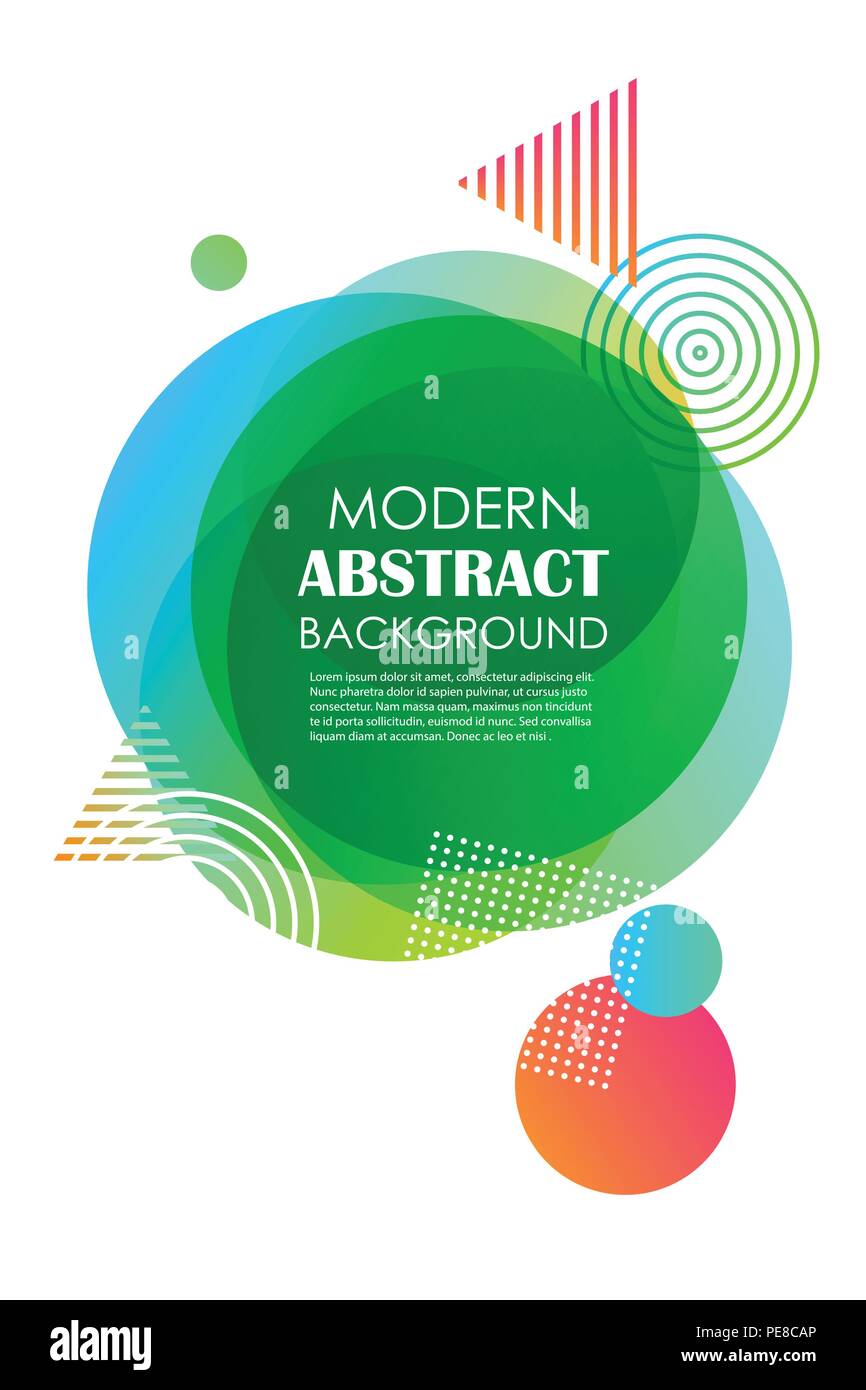 Abstract Green gradient geometrische Muster und mobile Hintergrund. Verwenden Sie für Vektor moderne Kreis Shape Design, Abdeckung, Vorlage, Minimal, Broschüre, Stock Vektor